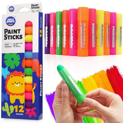 12 Colors Macaron Wax Crayon Set Fluorescence Quick Drying Crayons Soft Solid Oil Painting Sticks for Kids DIY Drawing Graffiti