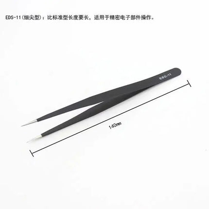 Stainless Steel Tweezers Anti Static Fine Pointed Elbow Precision Tweezers Soldering Tools Industrial Tweezers DIY Tool
