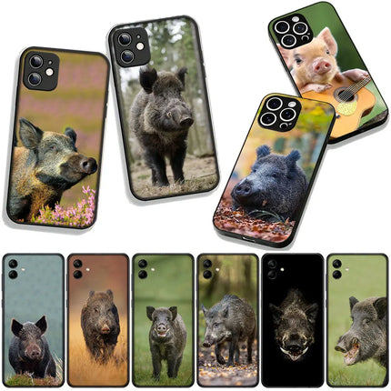 Phone Cover Animal Wild Boar Pig Casing for Xiaomi Redmi Note 14 12 13 ProPlus A4 A3 Pro Plus 12C 13C 14C 5G + Case