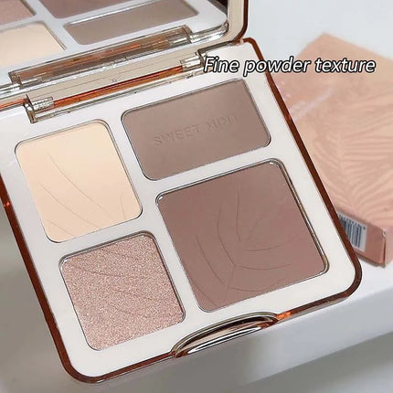 Sweet Mint Highlighter Contour Shading Powder Palette Makeup Matte Bronzer Highlight Glitter Brighten Face Blush Nose Contouring