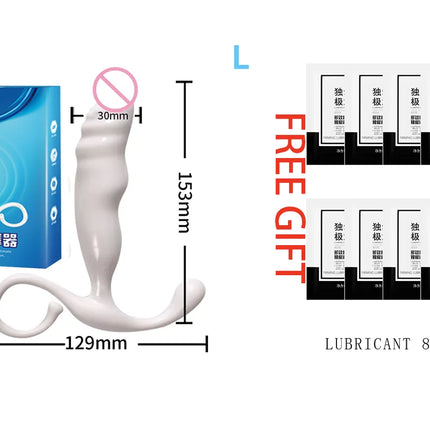 Men Adult Masturbator Prostate Massager Stimulate  Soft Silicone Anal Plug G spot Stimulator For Men Woman Couple Gay Sex Toy18+