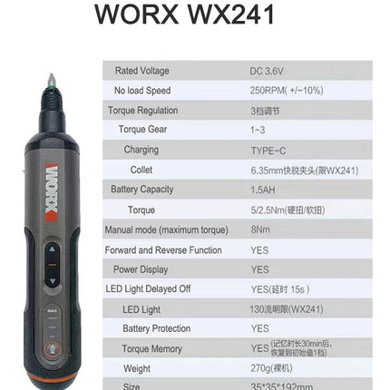 4V Mini Cordless Screwdriver Set / Tournevis Mini Sans Fil 4V