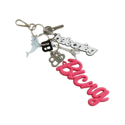 Portable Silicone Letter Bag Charm Keychain Pendant Portable Charm Adds a Touch of Romance Suitable for Any Occasion