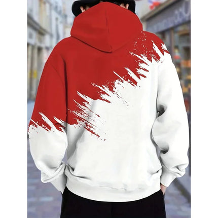 Casual and fashionable men's hoodie and kangaroo pocket casual long-sleeved hoodie for outdoor use