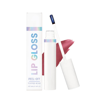 Moisturizing Tear off Lip Gloss Waterproof Long-Lasting Anti-Drying Peel Liquid Lipstick Pink Tint Natural Tearable Lips Glaze