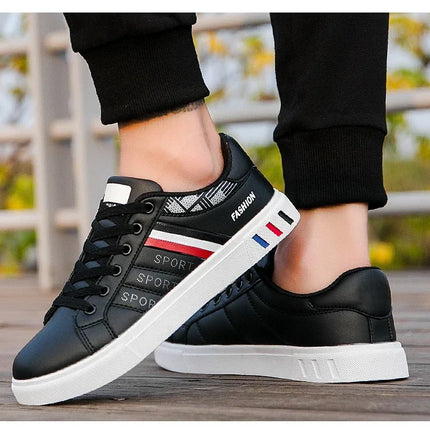 2024 Men's Casual Sneakers New Fashion Lace-up White Shoes Student Comfort Sports Plus Size Vulcanized Shoes Zapatillas De Hombre