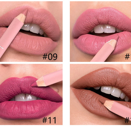 Lipstick Lipliner Pen Set Matte Velvet Lip Liner Pencil Contour Makeup Sexy Red Lip Stick Long Lasting Cosmetics