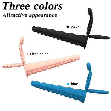 Double Penetration Vibrator for Couple Penis Ring Semen Cock Ring Penis Enlargement Delayed Vibrating Sex Toys for Men Adult