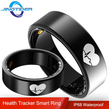 R30 ECG Smart Ring Men Women Charging Box Body Temperature Blood Pressure Health Monitor IP68 Waterproof Remote Control Rings