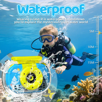 Kids Waterproof Camera 20MP Waterproof Underwater Digital Camera 1080P 10X Digital Zoom Screens Waterproof Digital Camera