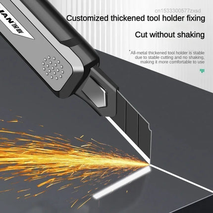 Baolian Utility Paper Cutters Knife Portable Pocket Box Cutter Retractable Paper 80MM Metal Blade DIY Sharp Knife Tools