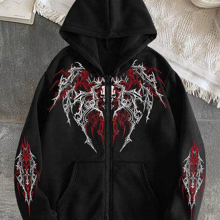 New unisex original print zip-up hoodies stylish streetwear style ideal for casual occasions and perfect for school attire