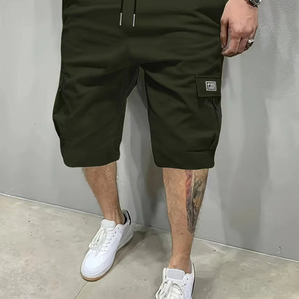 Summer New Mens Cargo Shorts Fashion Korean Version Loose Five Quarter Pants Men's Multi-pocket Straight Casual Short Pants