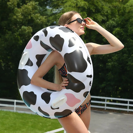 Adult Swimming Ring, Cow Double Airbag, Swimming Ring, Armpit Ring, Life Buoy, Water Inflatable Toy. Pool Accessories