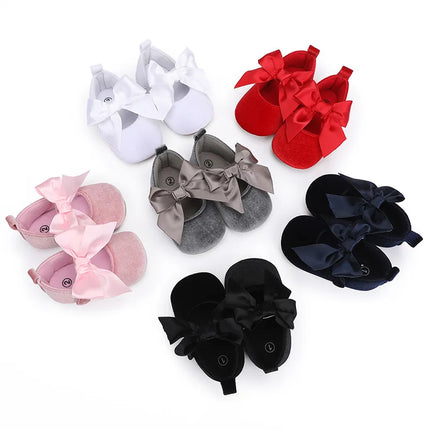 Spring and Autumn Baby Butterfly Knot Fashion Fluffy Princess Shoes 0-1 Year Old Baby Shoes Sneakers