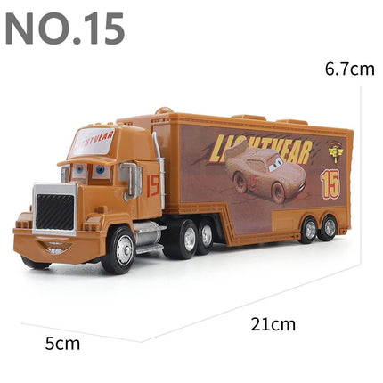 Pixar Cars Truck Storm Jackson Model Car 1/55 Die Casting Container Trucks Racing Toys Children's Birthday Gifts Collectibles