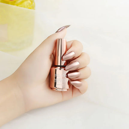 1PCS Metal Mirror Silver Baking Free Nail Polish Super Texture Gorgeous Durable Nail Polish Multicolor Bright Nail Polish Beauty