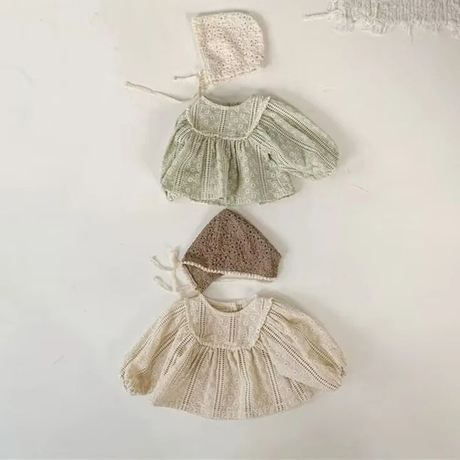 2025 New Autumn Toddlers Girls Lace Blouses Puff Sleeve Ruched Tops Korean Style Baby Kids Loose Shirts Children Clothing