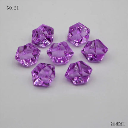 100Pcs Acrylic Stones Crystal Ice Cubes Decor Vase Filler Pebble Aquarium Fish Tank Accessories DIYJewelry Decoration 6*9mm