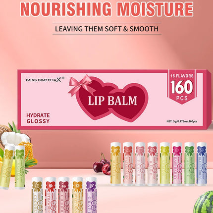 160 piece fruit jelly long-lasting moisturizing lipstick set for long-term travel care