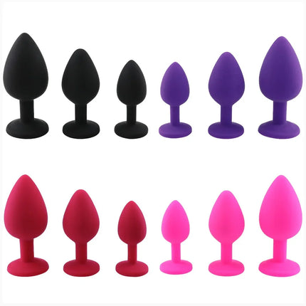 3 Sizes Soft Silicone Anal Plug Mini Butt Plug Erotic Sex Toys for Men Women Gay Couples Adult Anal Prostate Stimulator Dildo