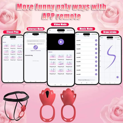 APP Remote Control Wearable Panty Vibrator for Women Vibrating Clit Stimulator Penis Ring for Men Female Sex Toys Couples Games