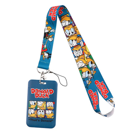 Mickey mouse Neck Keychain Necklace Webbings Ribbons Anime Cartoon Neck Strap Lanyard ID badge Holder Keychain Lanyards kids