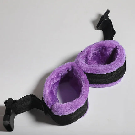 BDSM Handcuff Sex Toy SM Bondage Hand Cuff Gears Soft Adult Sex Games Fetish Back Pull Handcuff Sex Toy Set Female Restraint Set