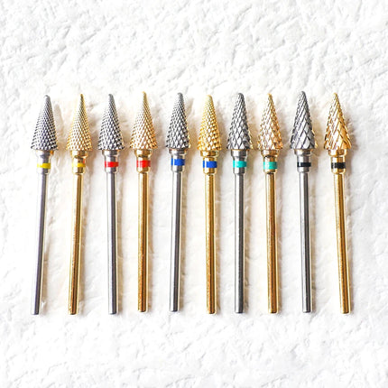 Nail Drill Bits Carbide Large Cone Electric Milling Cutter Gel Polish Remover Grinding Tools DIY Accessories Supplies