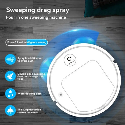 Lenovo 4 In 1 Spray Sweeping Robot Mopping & Vacuuming Strong Clean Air Purification Intelligent Robot Household Appliance