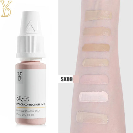 YDPMU 10ML Skin Camouflage Pigment Semi Permanent Makeup Tattoo Ink for Scar Vitiligo Stretch Mark Conceal Restore Skin Tones