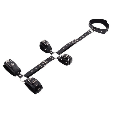 Bondage PU Leather Restraints Collar Fetish Sex Game BDSM Adult Toy Sex Shop Slave Neck Handcuffs Sex Products For Couple Gay