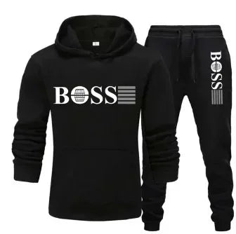 Two-piece fitness sets for autumn and winter, casual sportswear for men and women, and fashionable hooded sweatshirts
