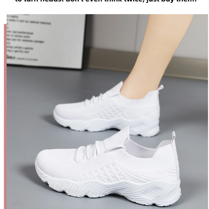 Women's Sneakers Breathable Casual Women Sock Shoes Lace Up Ladies Flats Female Spring Vulcanized Running Zapatillas De Mujer