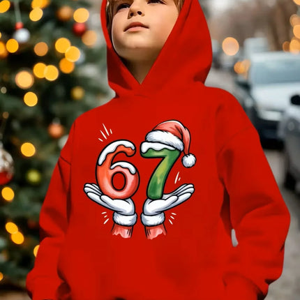 Funny Six Seven 6 7 Meme Hoodie for Kids Chaotic Humor Y2k Game Saying Tee Christmas Gift Boys Tops Fashion Children's Clothing