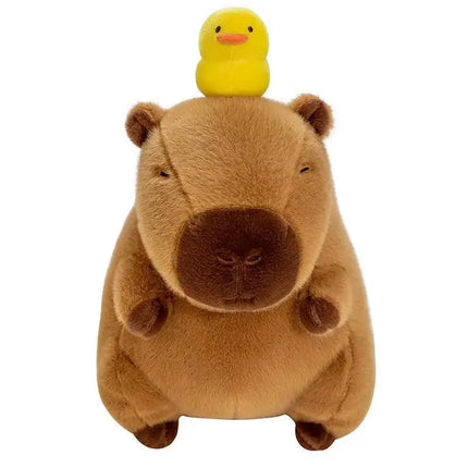 Hot Kawaii Fluffy Capybara Plush Doll Pillow Capybara with Tortoise Stuffed Toy Animals Kids Juguetes Birthday Gift Home Decor