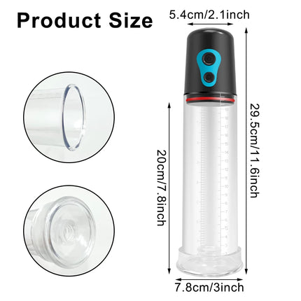 Electric Penis Pump Penis Enlarger Vacuum Pump Sex Toys for Men Penile Bigger Trainer Adult Male Masturbator Penis Enlargement