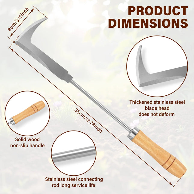 Garden Patio Brick Cracks Stone Cracks Corner Crevices Weed Whacker Gardening Lawn Mower Cleanup Weed Puller L-shaped Scythe