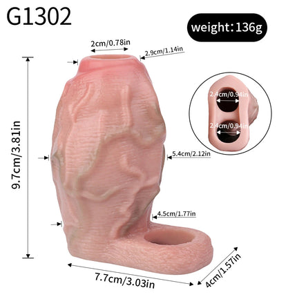 SXXY 2 Colors Silicone Realistic Deep Veins Open Head Penis Sleeve For Men Delay Ejaculation Soft Inner Thread Cock Ring Dick Sh