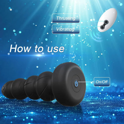 Wireless Remote Control Impact Vibration Anal Plug Beaded For Men And Women Toys For Anal Expansion Training Adult Toys Sex Toys