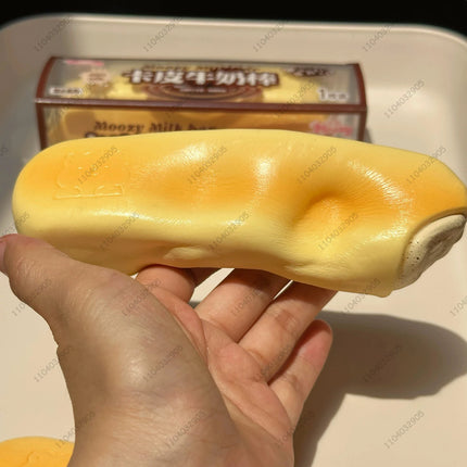 Mousse Cake Squishy Toy Slow Rising Brown Sugar Mousse Square Cake Slow Rebound Squeeze Toy Anti Stress Release Hand Relax Gift