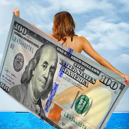 Creative USA Dollar Towel Microfiber Beach Towel Absorbent Quick dry Soft Yoga Swimming Resort Mountain Climbing Towel