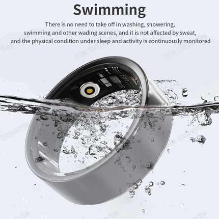 2026 Smart Ring Blood Pressure Heart Rate Sleep Monitoring Smartring IP68 & 5ATM Waterproof Multi-sport Mode Smartring Man Women
