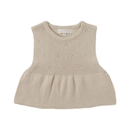 2025 Autumn Winter New Girls Fungus Edge High Neck Vest  Pure Cotton Soft Knitted Vest Warm Soft and Comfortable Baby Clothing