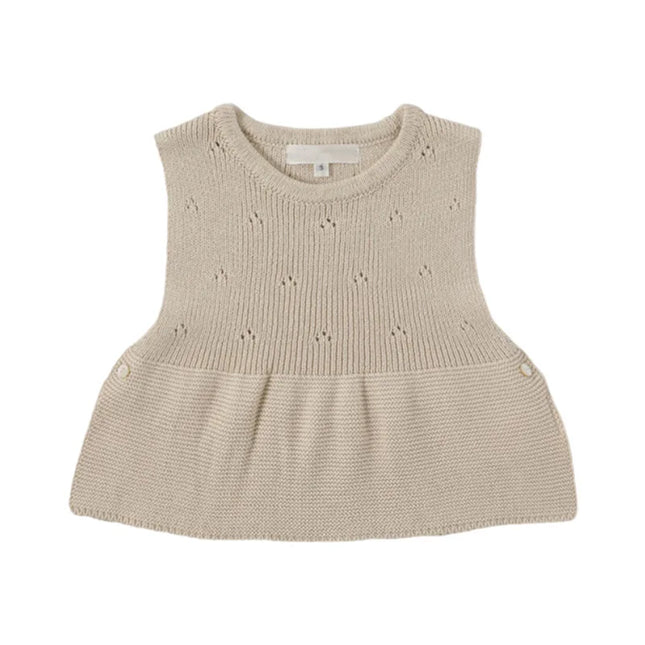 2025 Autumn Winter New Girls Fungus Edge High Neck Vest  Pure Cotton Soft Knitted Vest Warm Soft and Comfortable Baby Clothing