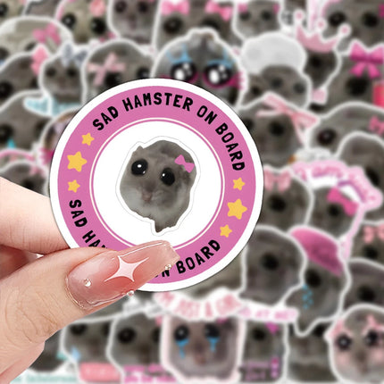 10/30/60pcs Kawaii Cartoon Sad Hamster Meme Stickers Cute Decoration Sticker Luggage Scrapbook Phone Graffiti Decal for Kids Toy