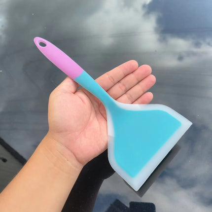 Silicone Kitchenware 6-Piece Set, Cream Integrated Scraper, Spatula, Oil Brush, Size Scraper Set