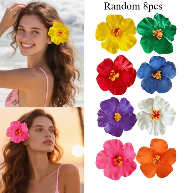 Hawaiian Flower Hair Clips / Pinces Fleurs Hawaïennes