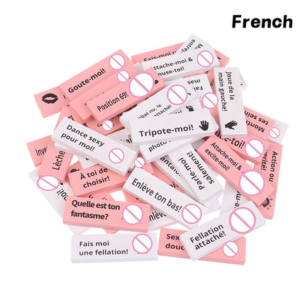 48Pcs Sex Block Tumbling Tower Stacking Games Game For Adults Sex Toys Valentine Wooden Block For Couples Erotica Party Block
