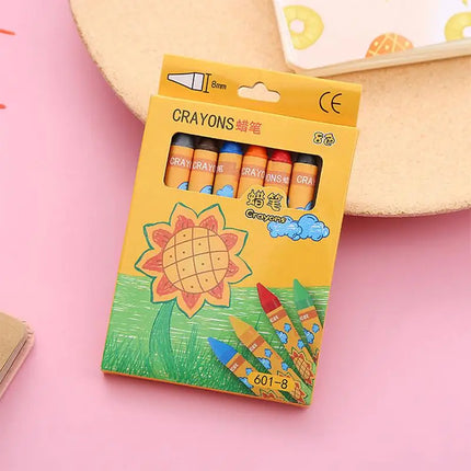 Sunflower 8 /12 /24 Colors Crayons Kids Colored Crayons School Supplies Prizes And Gifts[Q]Q@
